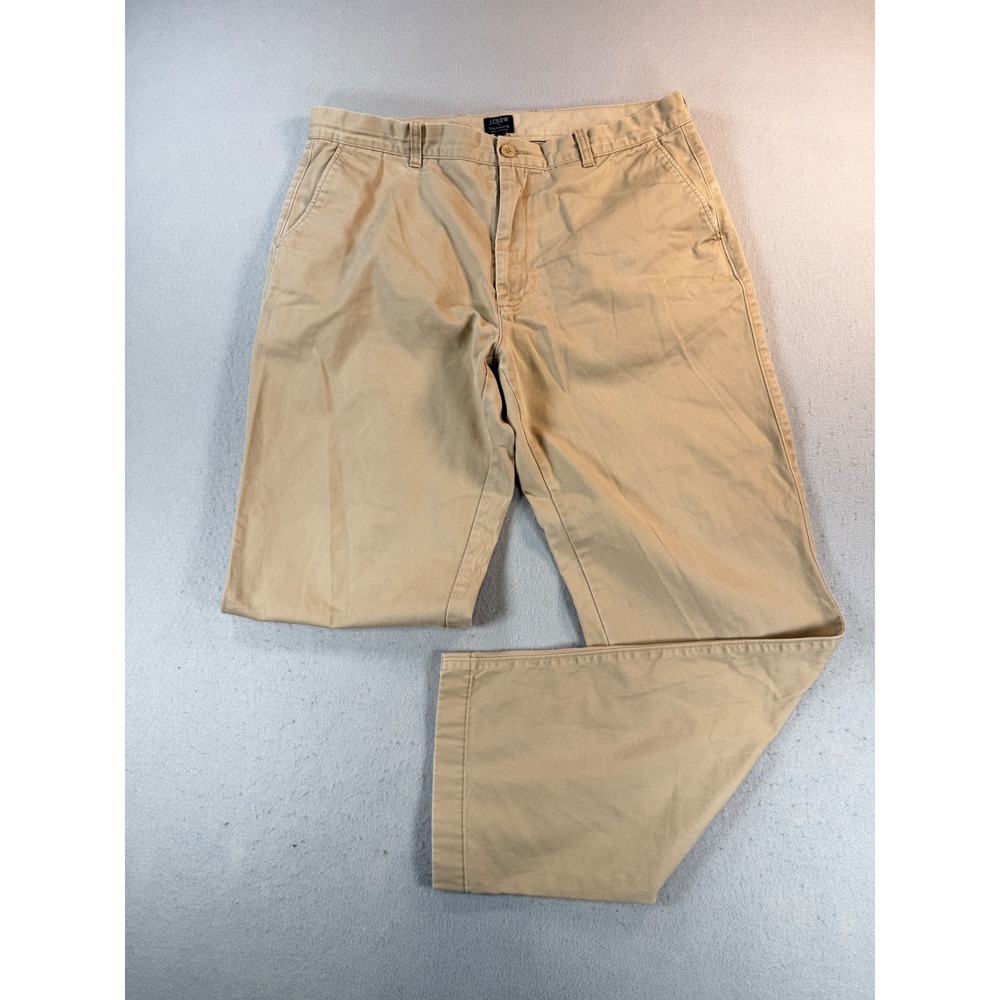 J.Crew The Barrow Chino Pants Mens 36x34 Khaki Tan Cotton Twill Straight Leg
